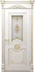 Фото Олимп ДО тон RAL9010 Патина Янтарь, Межкомнатные двери